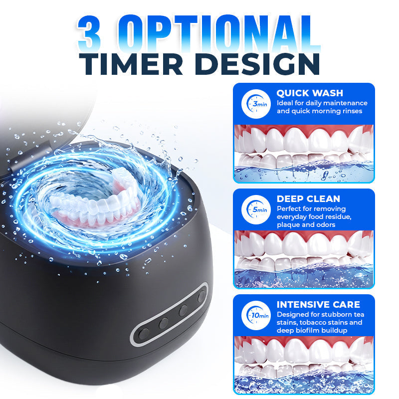 ⭐️TopSpire® 25W Deep Cleaning Denture Ultrasonic Cleaner for Retainers, Mouth Guards, Aligner