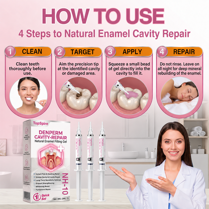 🔥TopSpire® DenPerm Cavity-Repair Natural Enamel Filling Gel